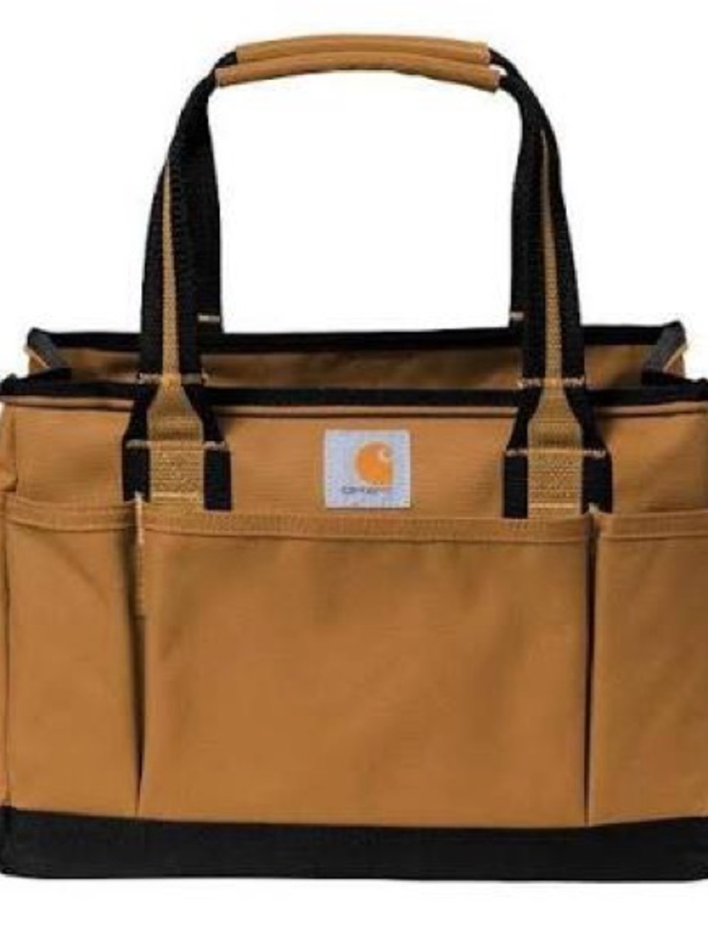 Carhartt Tan Canvas Work Tote with Black Accents tool bag